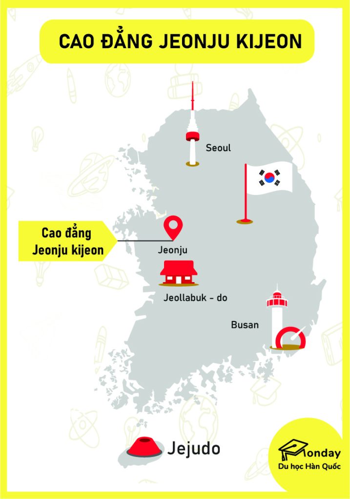 Bản đồ trường cao đẳng Jeonju Kijeon