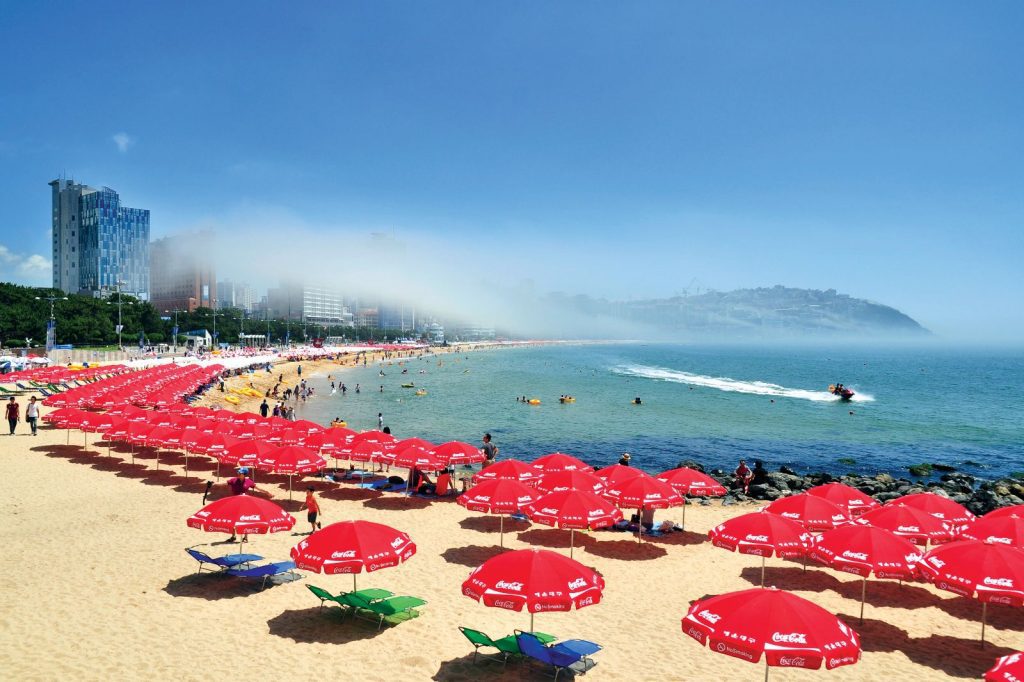 Khung cảnh tuyệt đẹp của lễ hội cát bãi biển Haeundae