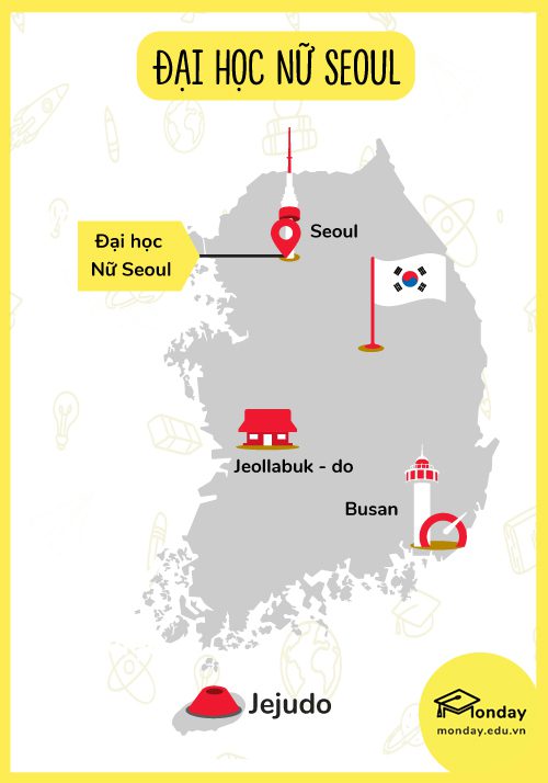 Bản đồ trường Đại học Nữ Seoul