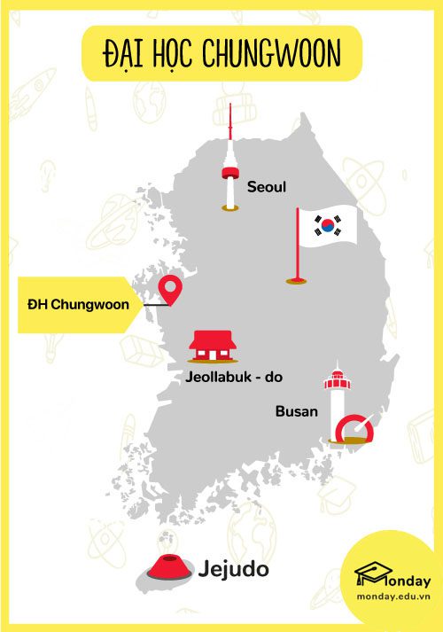 Bản đồ trường Đại học Chungwoon