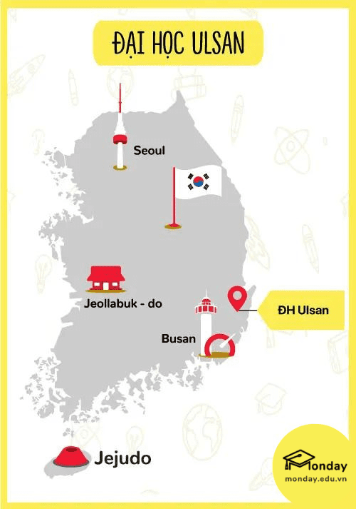 Bản đồ trường đại học Ulsan