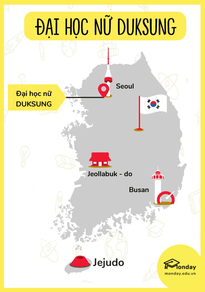 Bản đồ trường Đại học nữ Duksung