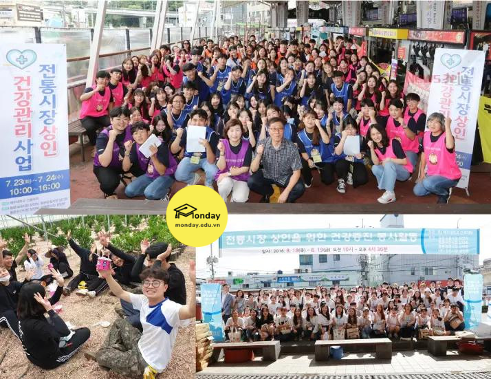 Các hoạt động tình nguyện của sinh viên Đại học Quốc gia Jeju
