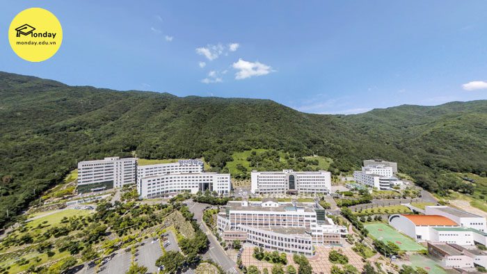 Toàn cảnh Đại học Youngsan nhìn từ trên cao