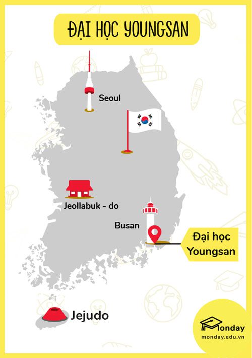Bản đồ trường Đại học Youngsan