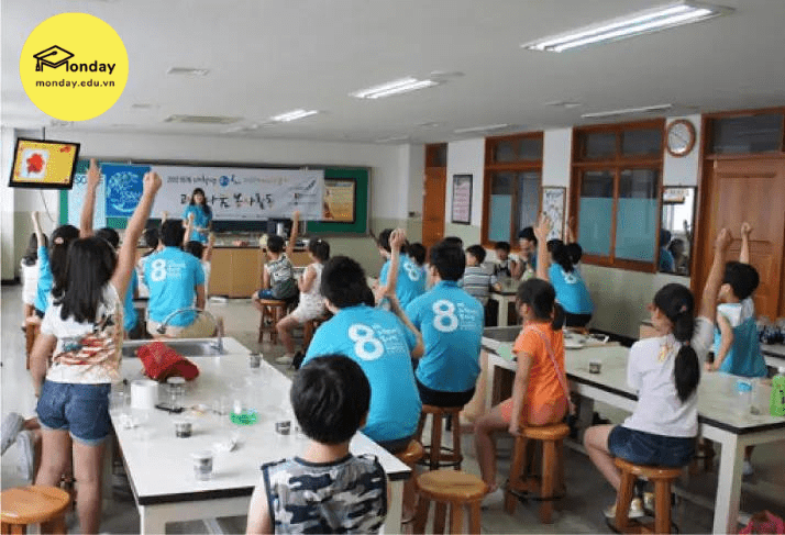 Hình ảnh hoạt động tình nguyện của sinh viên Đại học Hàng không Hàn Quốc