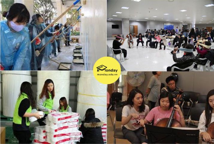 Một vài hoạt động tình nguyện của sinh viên trường đại học Nữ sinh Sungshin
