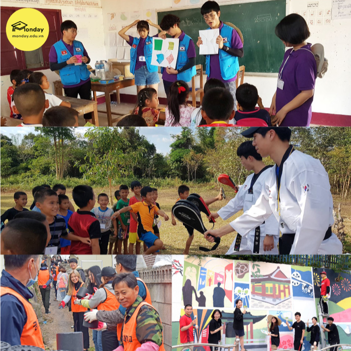 Một vài hoạt động tình nguyện của sinh viên Đại học Quốc gia Kyungpook