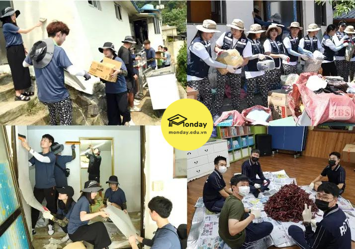 Ngoài học tập, sinh viên Đại học Quốc gia Pukyong cũng rất sôi nổi trong các phong trào tình nguyện xã hội
