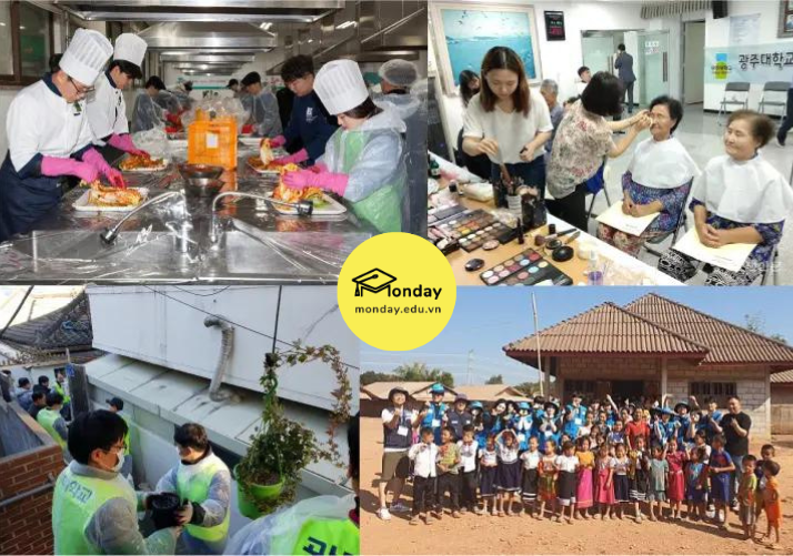 Một vài hoạt động tình nguyện của sinh viên trường Đại học Gwangju