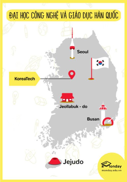 Bản đồ trường Đại học Công nghệ và Giáo dục Hàn Quốc