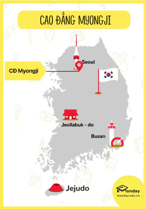 Bản đồ trường Cao đẳng Myongji