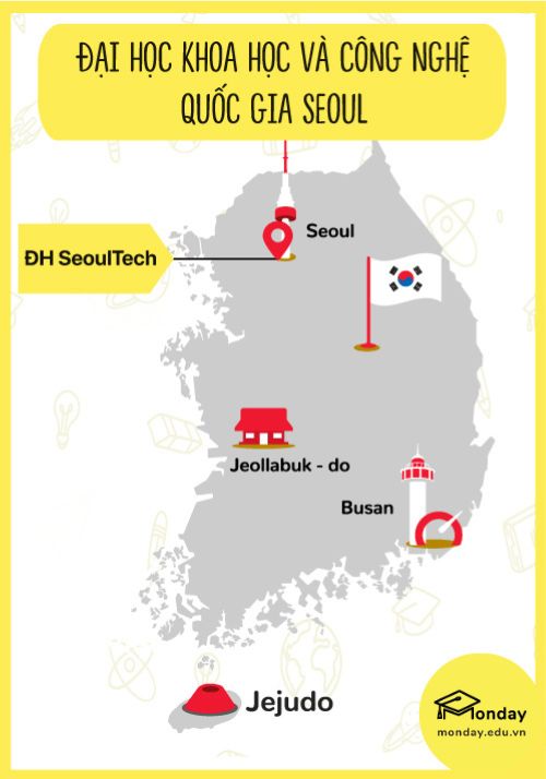 Bản đồ trường đại học Khoa học và Công nghệ Quốc gia Seoul 