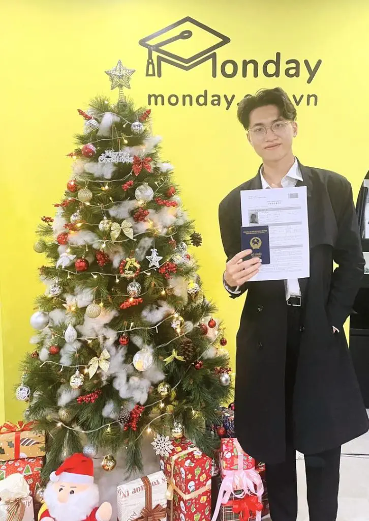 Du học sinh Monday – Đức Thiện nhận visa Đại học Kyonggi tại Monday